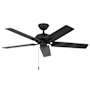 Kuzco Lighting Erikson 52" 5 Blade Indoor Smart Ceiling Fan with Pull Chain Matte Black