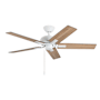 Kuzco Lighting Erikson 52" 5 Blade Indoor Smart Ceiling Fan with Pull Chain White