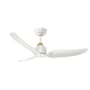 Kuzco Lighting Hugo 42" 3 Blade Indoor / Outdoor Smart Ceiling Fan Brushed Gold / Matte White