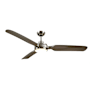 Kuzco Lighting Fremont 60" 3 Blade Indoor LED Ceiling Fan Brushed Nickel