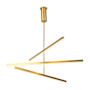 Kuzco Lighting Vega 45" Wide LED Abstract Chandelier Brushed Gold