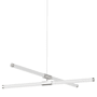 Kuzco Lighting Akari 36" Wide LED Abstract Chandelier with White Acrylic Shades Brushed Nickel
