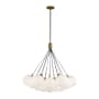 Kuzco Lighting Bolla 28" Wide LED Chandelier Brushed Gold / Opal Glass