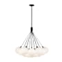 Kuzco Lighting Bolla 28" Wide LED Chandelier Black / Opal Glass