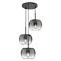 Kuzco Lighting Samar 3 Light Multi Light Pendant Black / Smoked