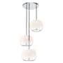 Kuzco Lighting Samar 3 Light Multi Light Pendant Chrome / Opal Glass