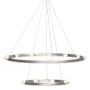 Kuzco Lighting Rezz 36" Wide LED Ring Chandelier with Matte Opal Glass Shades Brushed Nickel