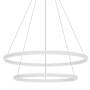 Kuzco Lighting Cerchio 32" Wide 2-Tier LED Ring Chandelier White