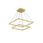 Kuzco Lighting Piazza 24" Wide LED Square Chandelier Brushed Gold