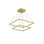 Kuzco Lighting Piazza 24" Wide LED Square Chandelier Brushed Gold