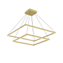 Kuzco Lighting Piazza 32" Wide LED Square Chandelier Brushed Gold
