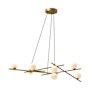 Kuzco Lighting Amara 54" Wide 3000K LED Chandelier Brushed Gold / Glossy Opal
