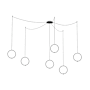 Kuzco Lighting Marquee 6 Light Multi-Pendant Canopy System Black