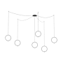 Kuzco Lighting Marquee 6 Light Multi-Pendant Canopy System Graphite