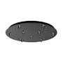 Kuzco Lighting Canopy 18" Wide with Nine Ports Black Chrome