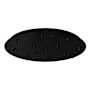 Kuzco Lighting Canopy 24" Wide with Thirteen Ports Black