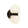 Kuzco Lighting Peri 6" Tall Wall Sconce Black / Opal Glass