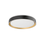 Kuzco Lighting Essex 16" Wide Selectable Color Temperature LED Flush Mount Drum Ceiling Light Black / Gold