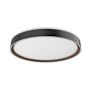 Kuzco Lighting Essex 20" Wide LED Flush Mount Drum Ceiling Fixture Black / Walnut