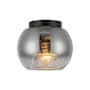 Kuzco Lighting Samar Flush Mount Globe Ceiling Fixture Black / Smoked
