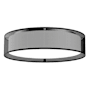 Kuzco Lighting Dalton 20" Wide LED Flush Mount Drum Ceiling Fixture Black Organza