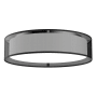 Kuzco Lighting Dalton 20" Wide LED Flush Mount Drum Ceiling Fixture Black Organza