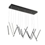 Kuzco Lighting Chute 14 Light 39" Wide LED Abstract Linear Pendant Black