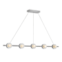 Kuzco Lighting Elixir 48" Wide LED Linear Chandelier with Opal Glass Shades Chrome