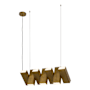 Kuzco Lighting Domino 36" Wide LED Abstract Chandelier Vintage Brass