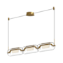 Kuzco Lighting Hilo 43" Wide LED Suspension Linear Pendant Brushed Gold