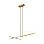 Kuzco Lighting Shift 49" Wide LED Linear Pendant Brushed Gold