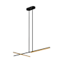 Kuzco Lighting Shift 49" Wide LED Linear Pendant Black / Brushed Gold
