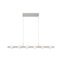 Kuzco Lighting Rezz 36" Wide LED Linear Chandelier with Opal Glass Shades Brushed Nickel