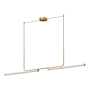 Kuzco Lighting Vesper 73" Wide LED Suspension Linear Pendant Brushed Gold