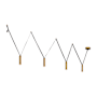 Kuzco Lighting Mason 9" Wide Linear Pendant Vintage Brass
