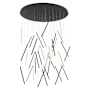 Kuzco Lighting Chute 50" Wide 3000K LED Abstract Multi Light Pendant Black