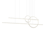 Kuzco Lighting Chute Calypso 4 Light 12" Wide LED Abstract Chandelier White