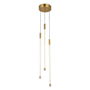 Kuzco Lighting Motif 21" Tall 3000K LED Suspension Multi Pendant Light Brushed Gold
