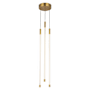 Kuzco Lighting Motif 27" Tall 3000K LED Suspension Multi Pendant Light Brushed Gold