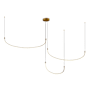 Kuzco Lighting Talis 91" Wide LED Suspension Linear Pendant Brushed Gold