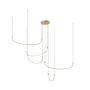 Kuzco Lighting Talis 71" Wide LED Suspension Linear Pendant Brushed Gold