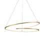 Kuzco Lighting Twist 32" Wide LED Abstract Chandelier Antique Brass