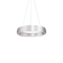 Kuzco Lighting Halo 23" Wide LED Drum Chandelier Brushed Silver