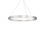 Kuzco Lighting Halo 53" Wide LED Drum Chandelier Brushed Silver