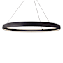 Kuzco Lighting Halo 71" Wide LED Drum Chandelier Black