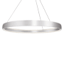 Kuzco Lighting Halo 71" Wide LED Drum Chandelier Brushed Silver