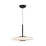 Kuzco Lighting Kyoto 18" Wide LED Pendant Black / Glossy Opal Glass