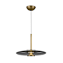 Kuzco Lighting Kyoto 18" Wide LED Pendant Vintage Brass / Smoked Glass