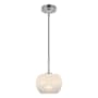 Kuzco Lighting Samar Mini Pendant Chrome / Opal Glass