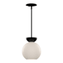 Kuzco Lighting Arcadia Mini Pendant Black / Opal Glass